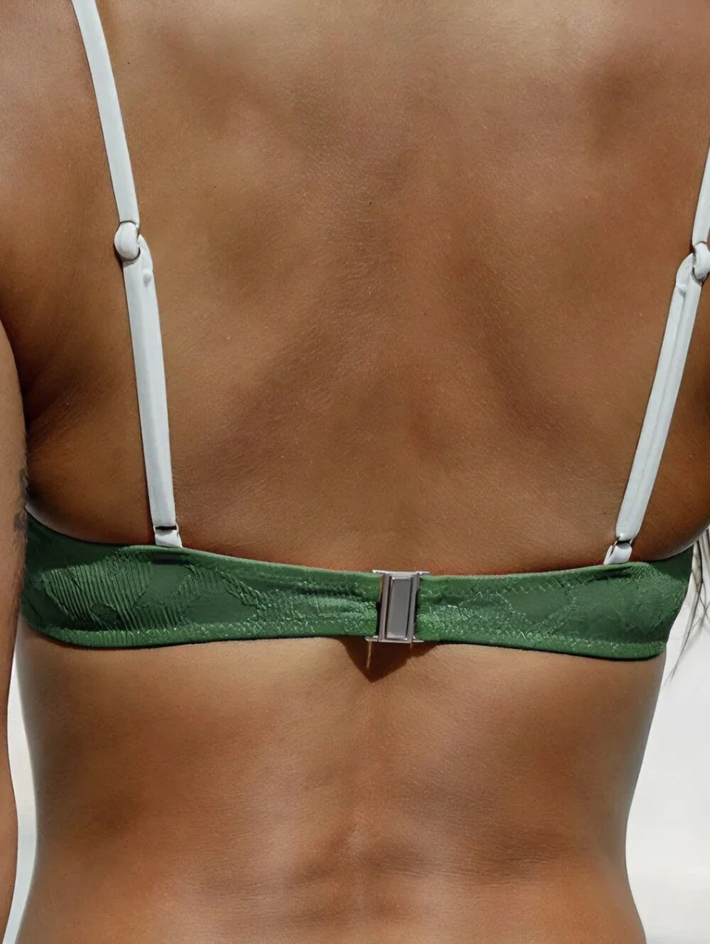 NWT Berlook Dark Green Jacquard Matching Bikini Set